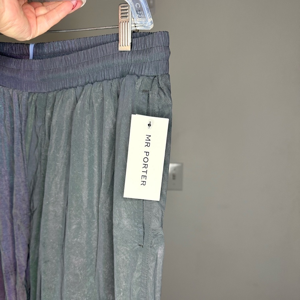 MCQ Alexander McQueen Arcade Off-Zip Reflective Track Pants Silver Mens Jogger L - Picture 5 of 14